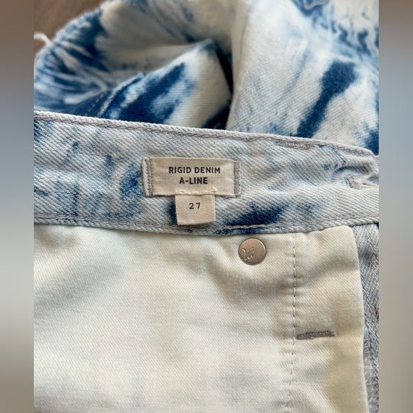 Madewell Women’s Tie-dye A-Line Jean Skirt. - Picture 7 of 11